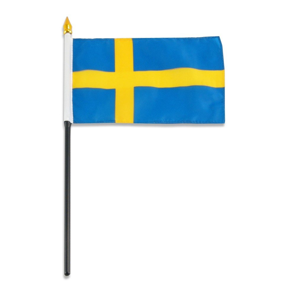 flag of sweden on a white background