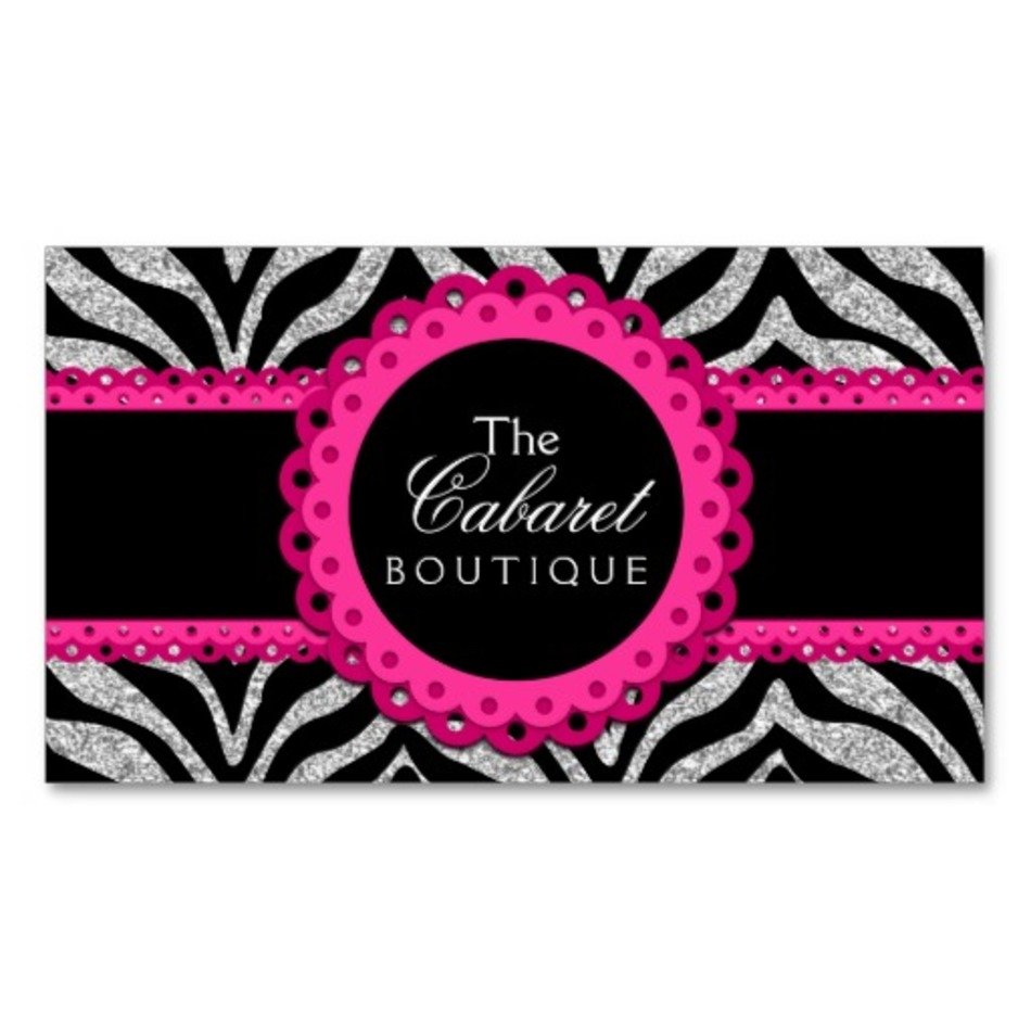 Pink Zebra Business Cards N2