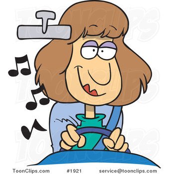 Lady Driving Car Clip Art N6