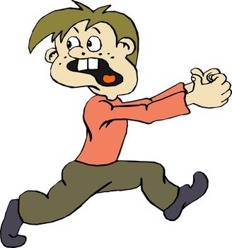 Cartoon People Running Scared N9