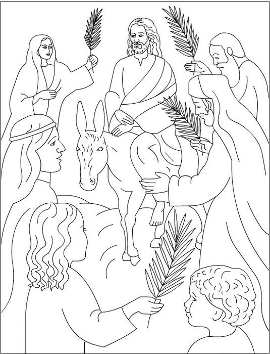 Palm Sunday Coloring Pages N5