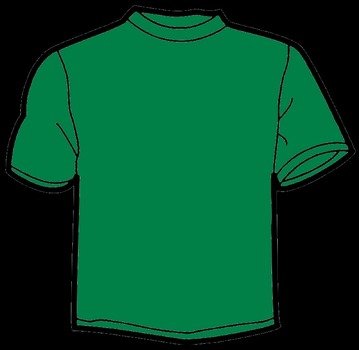 Green T-Shirt at black background