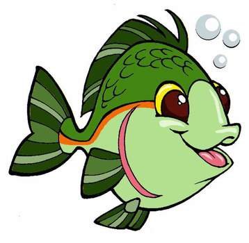 Green Fish Clip Art N14