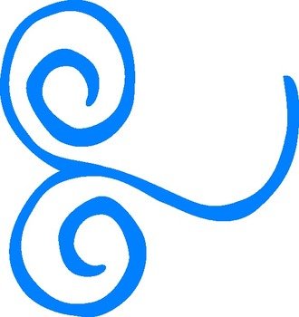 Blue Swirl Clip Art N14