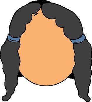 Blank Girl Faces Clip Art N2