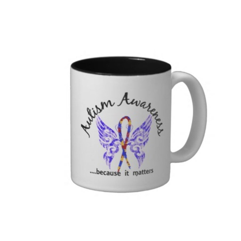 Grunge Tattoo Butterfly 6 1 Autism Mug