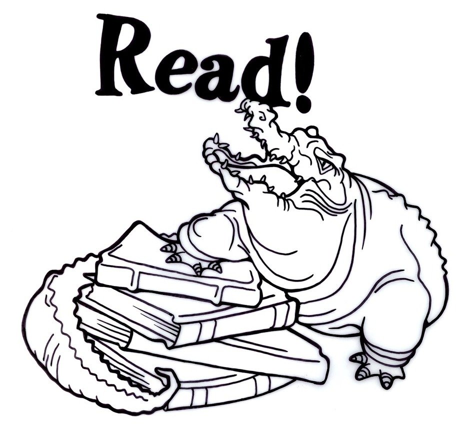 Alligator Reading drawing