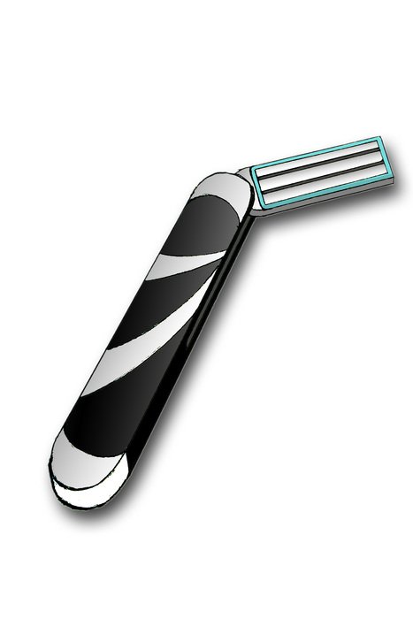 painted straight razor