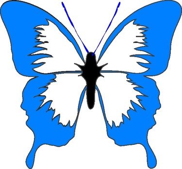 Blue Butterfly Clip Art N37