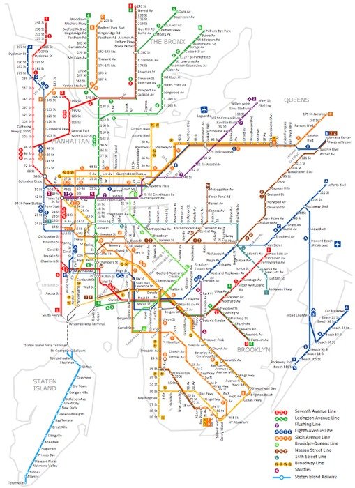 New York Subway Map free image download