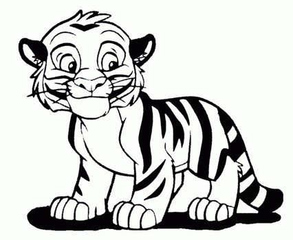 Cute Tiger Coloring Pages