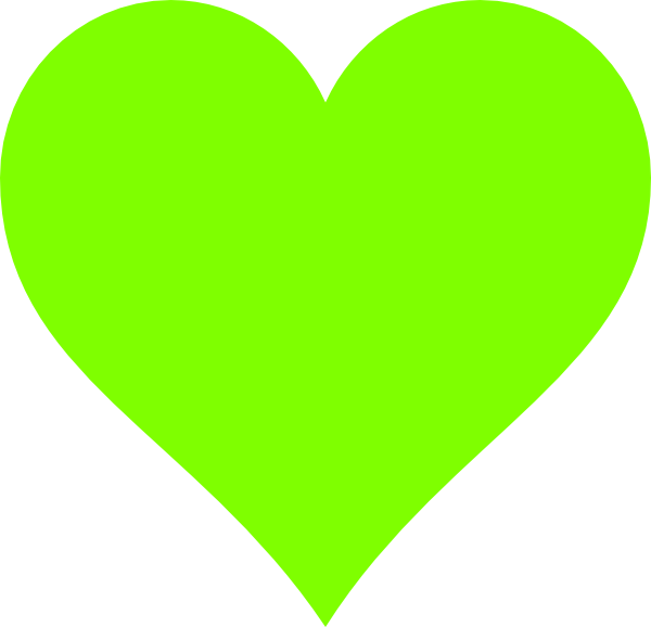 Lime Green Heart Clip Art N4 free image download