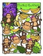 picture with monkeys on vines