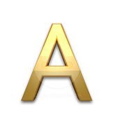Gold Letter Clip Art N3