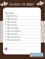 Free Printable Baby Shower Wishes