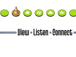 view, listen, connect, banner
