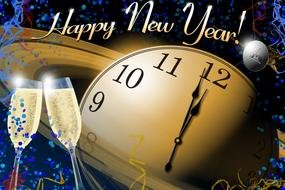 Happy New Year drawing