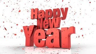 Happy New Year background with confetti