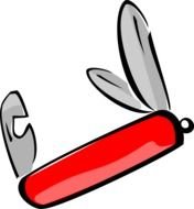 Colorful army knife clipart