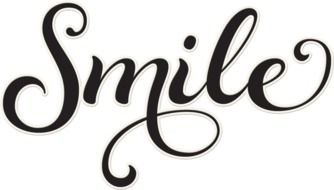 word smile in beautiful font