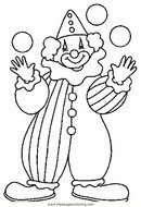 Circus Clown Coloring Pages Printable