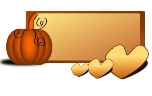 pumpkin as a decoration for the frame