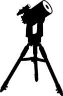 silhouette of a telescope
