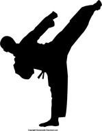 Karate Silhouette Clip Art N11