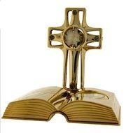 Gold Open Bible With Cross Pictures