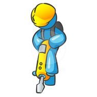 Design Mascot Contractor Four Stock Image N2