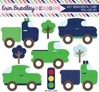 Auto Transportation Clipart amp Digital Papers N2