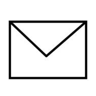 Envelope, black outline