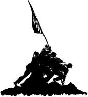 Iwo Jima Memorial Silhouette