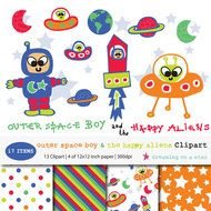 Space Aliens Clip Art N16