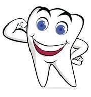 drawn cartoon strong tooth