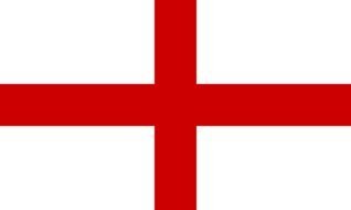 England Flag red cross drawing