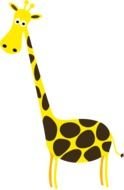 small Cartoon Giraffe Clip Art drawing