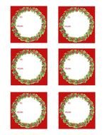 Holly Christmas Gift Tags drawing