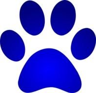 Blue Paw Print Clip Art N22