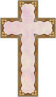 painted wooden cross silhouette