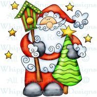 Santa amp Tree Christmas Images Rubber Stamps Shop