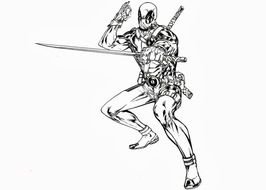 LEGO Deadpool Coloring Pages