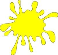 Yellow Paint Splatter Clip Art N5