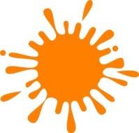 Orange Paint Splatter Clip Art N17