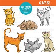 Lazy Cat Clip Art