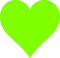 Lime Green Heart Clip Art N4