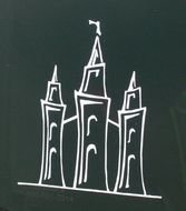 LDS Temple Silhouette Clip Art N4
