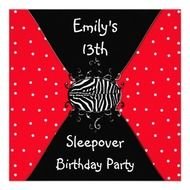 Black 13th Birthday Invitation Templates