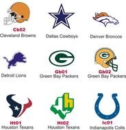 Black And White NFL Team Logos