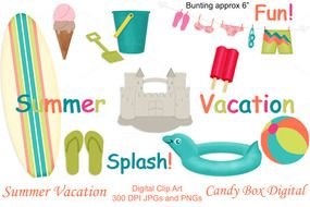Clipart of Summer Vacation stuff